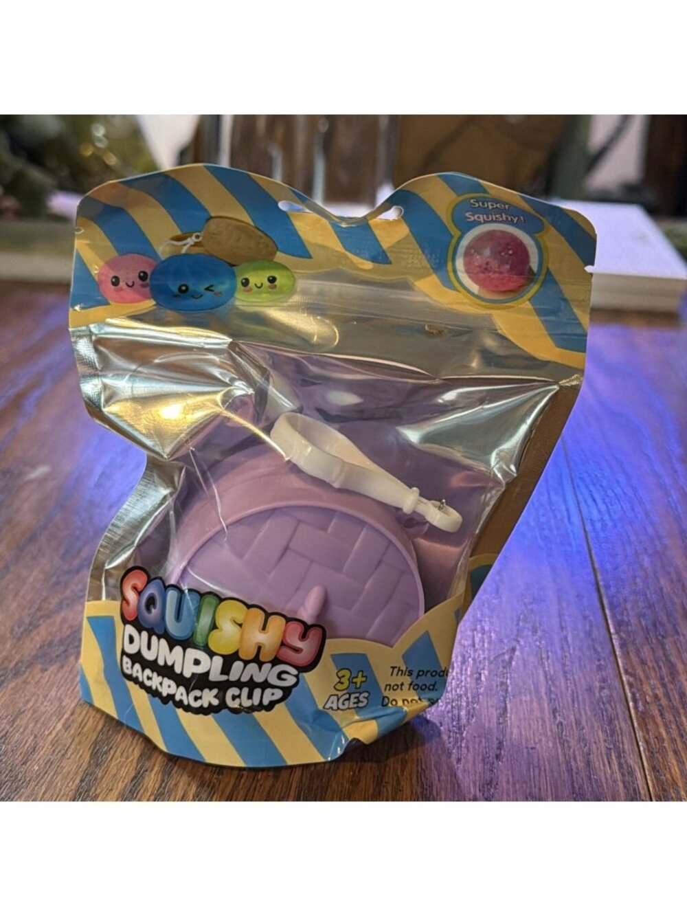 Squishy Dumpling Key Chain Fidget Toy Stress Reliever, Plastic 3in Brand NEW